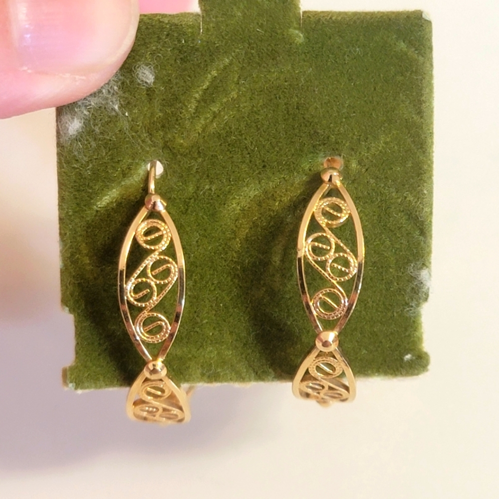 Vintage Ralph Lauren Braided Hoop Earrings